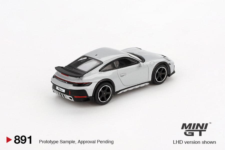 Macheta auto Porsche 911 Dakar, Ice Gray Metallic, 2023 (LHD) 1:64 MIniGT - 2