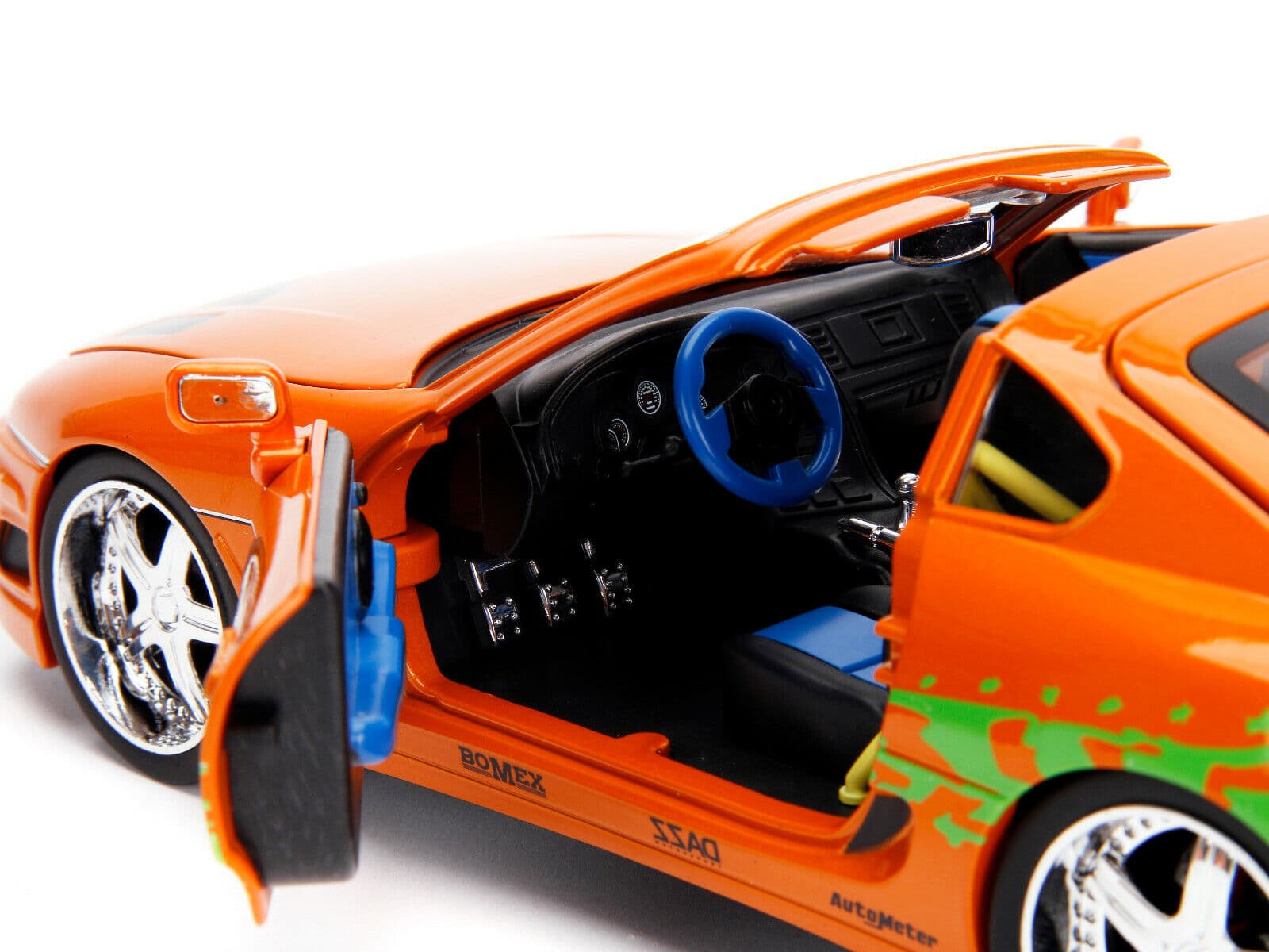 Macheta auto Brian's Toyota Supra 1995 Movie Fast & Furious (2001) cu figurina 1:18 Jada - 3