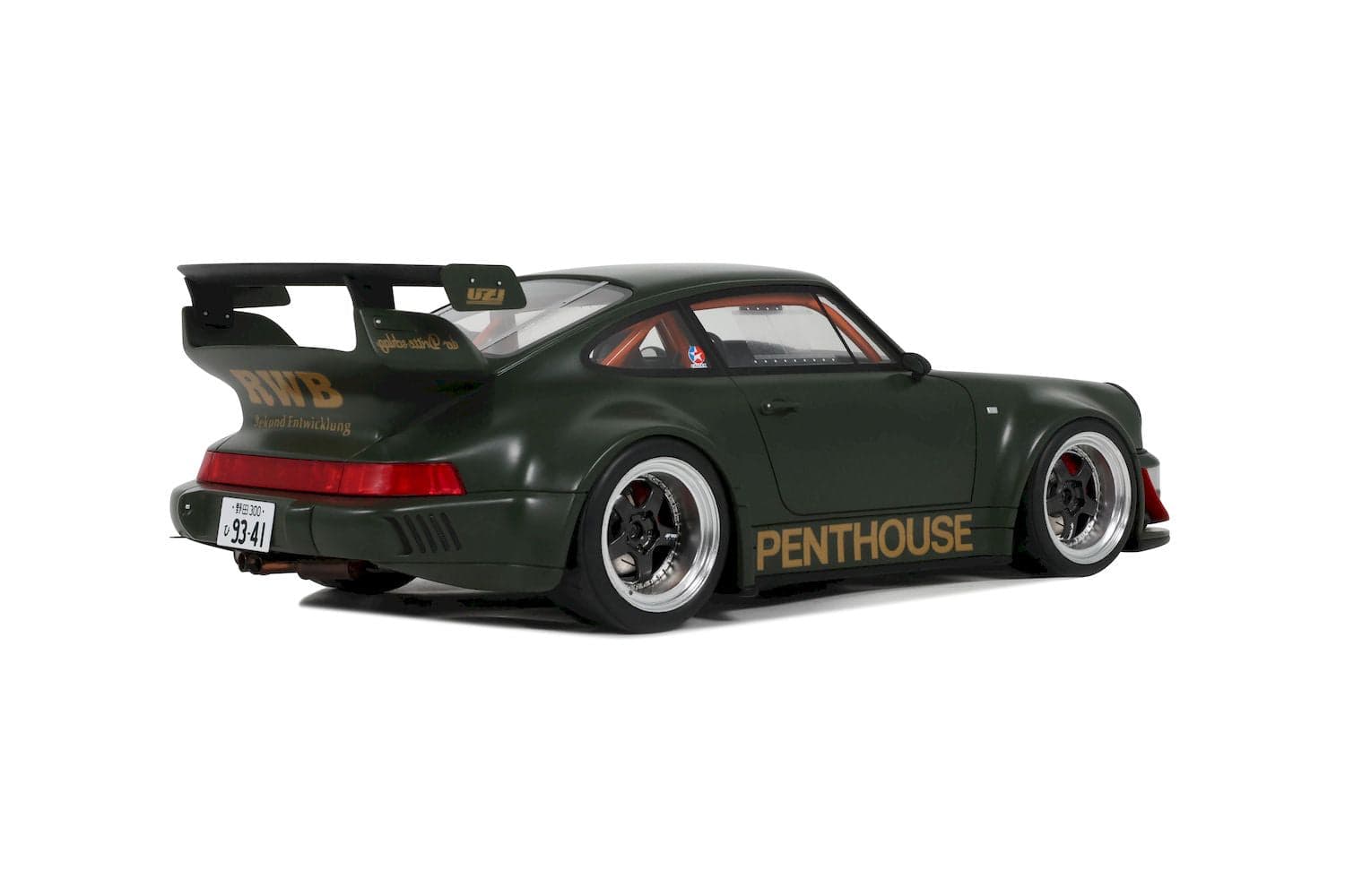 Macheta auto Porsche 911 (964) RWB Penthouse, Kaki Green, 2008 1:18 GT Spirit - 2