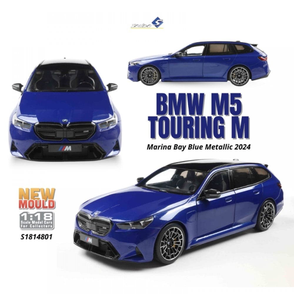 Macheta auto BMW M5 Touring Marina Bay Blue Metallic 2025 1:18 Solido