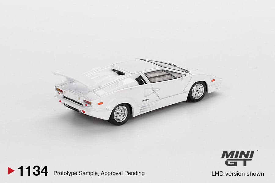 Macheta auto Lamborghini Countach 25th Anniversary, White, 1989 (LHD) 1:64 MIniGT - 2