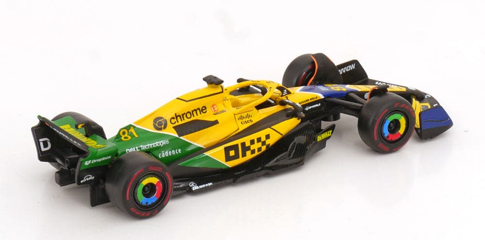 Macheta auto Mclaren MCL 38 #81 O. Piastri MONACO GP - SENNA 30th ANNIVERSARY LIVERY 2024 1:43 Bburago - 2
