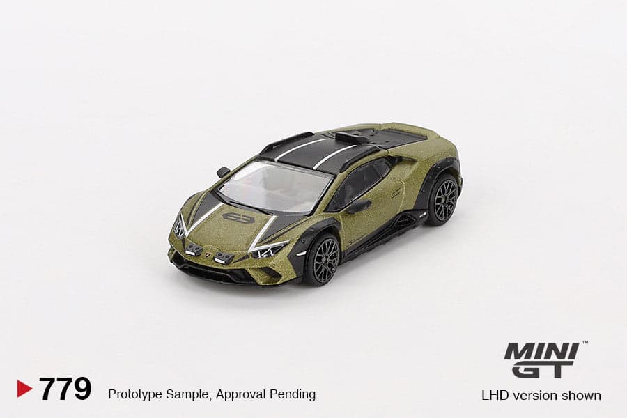Macheta auto Lamborghini Huracan Sterrato Verde Gea Matt (Mat Green) 2024 (LHD)  1:64 MIniGT