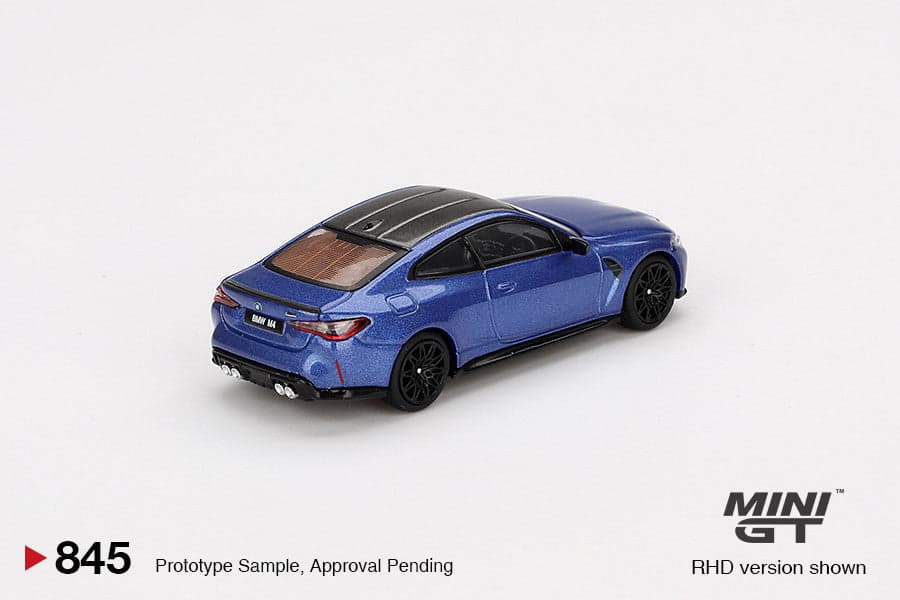 Macheta auto BMW M4 Competition (G82) Portimao Blue, 2024 (LHD) 1:64 MIniGT - 2