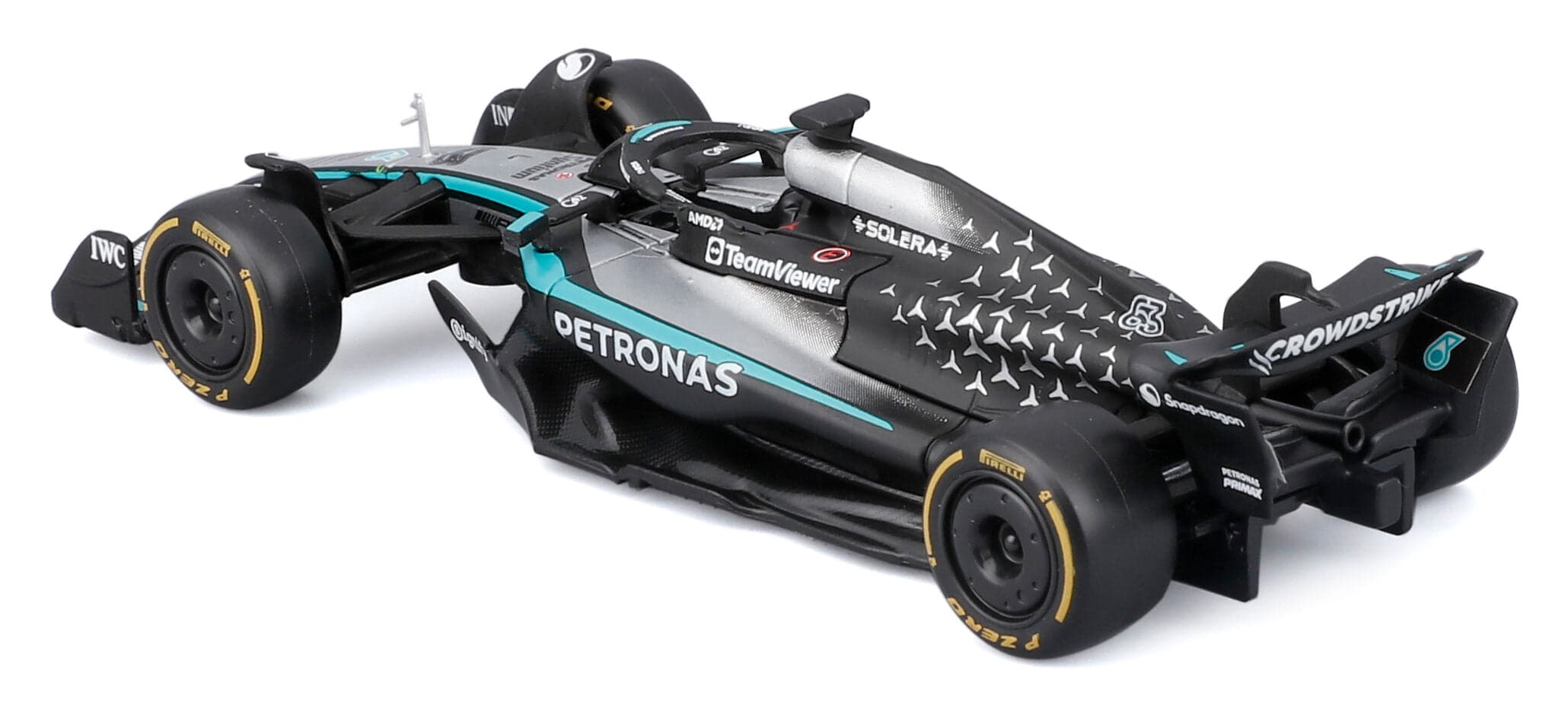 Macheta auto Mercedes AMG W16  N. 63  G. Russell (2025) 1:43 Bburago - 2