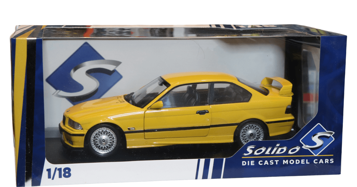 Macheta auto BMW M3 E36 Solido Works Dakar Yellow 1:18 Solido