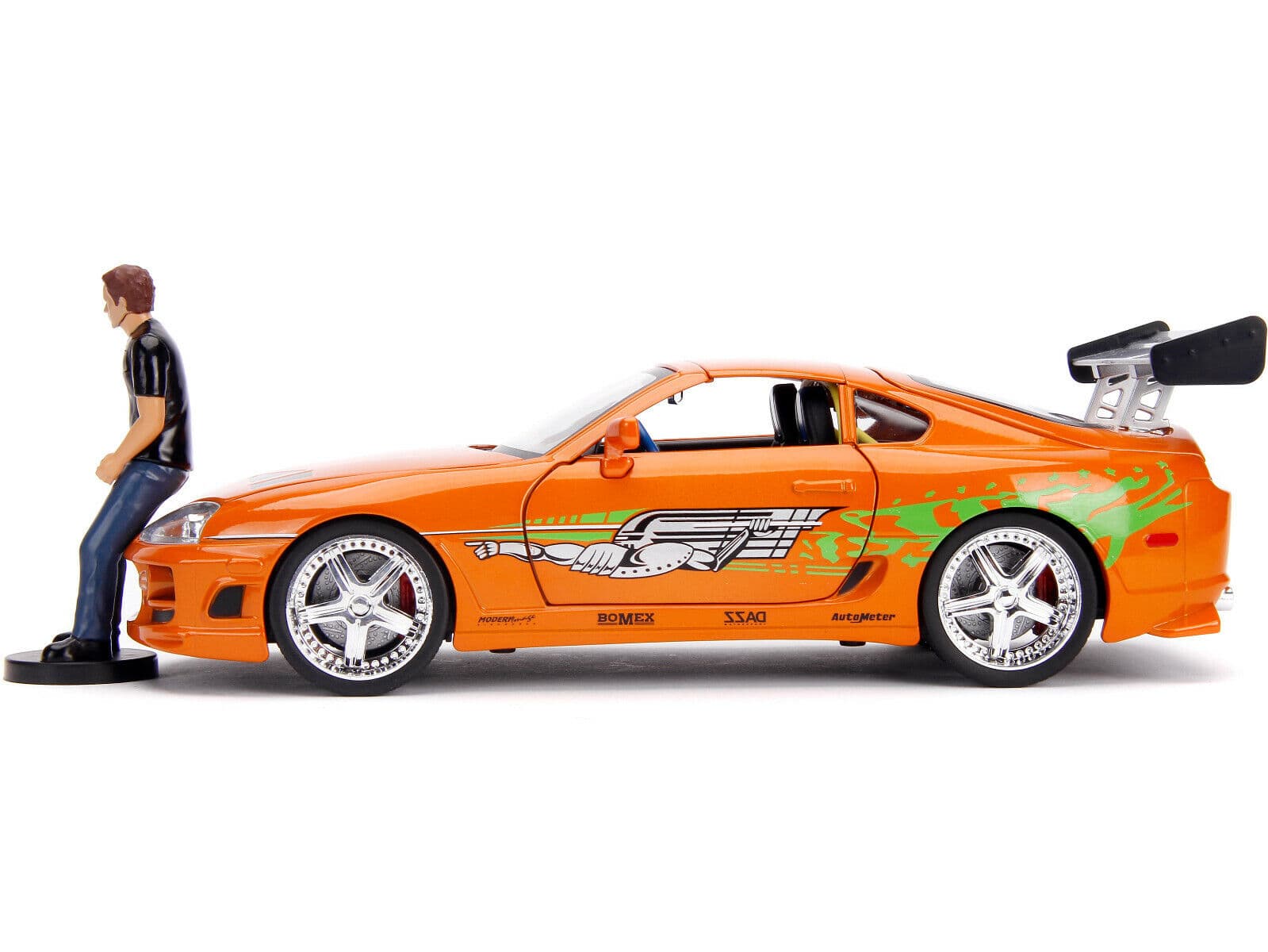 Macheta auto Brian's Toyota Supra 1995 Movie Fast & Furious (2001) cu figurina 1:18 Jada - 4