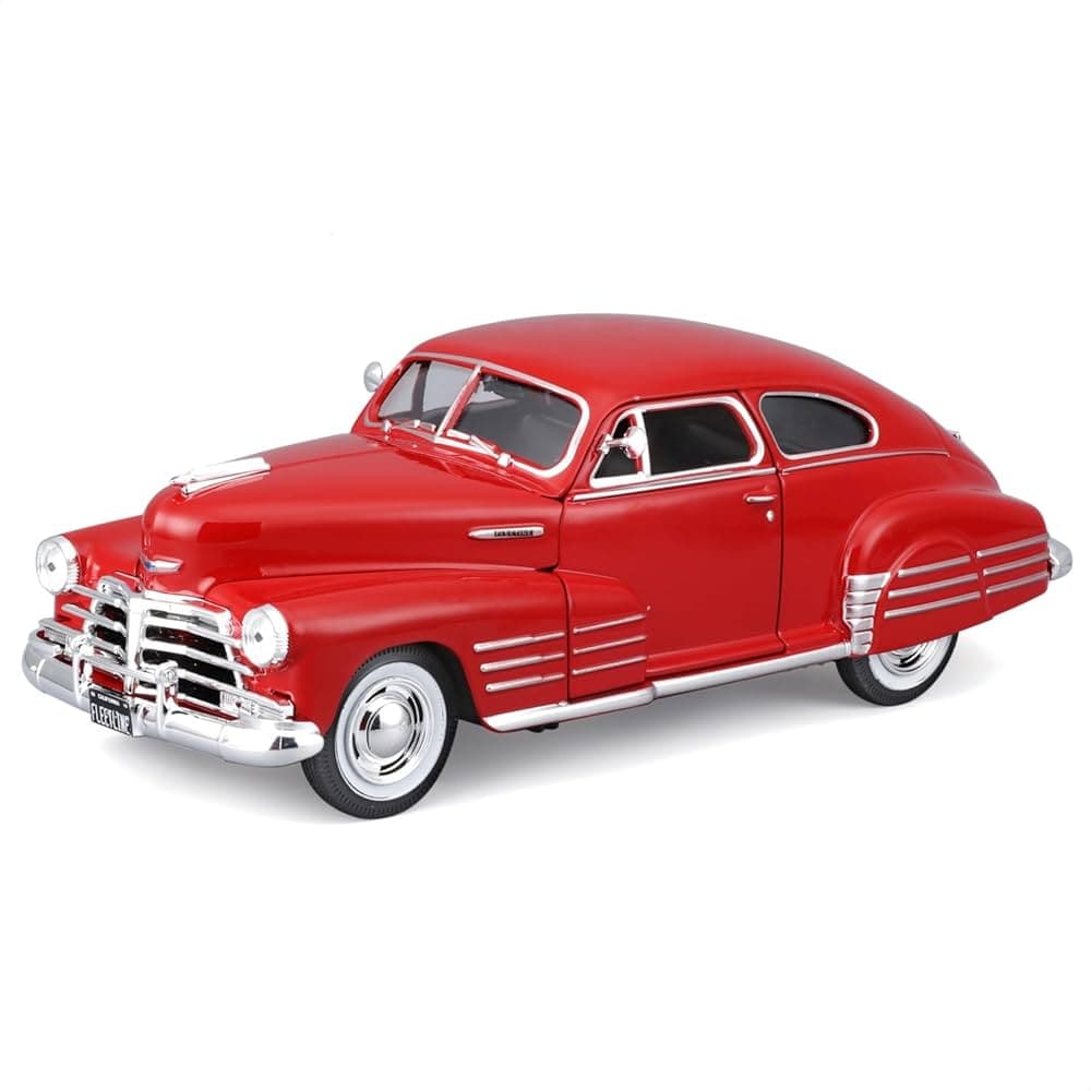 Macheta auto Chevrolet Chevy Fleetline Aerosedan 1948 Rosu 1:24 Maisto