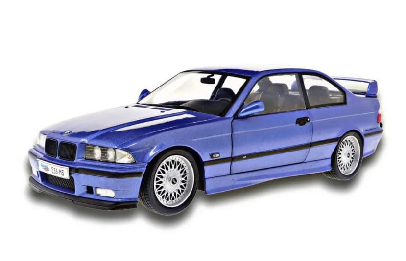 Macheta auto BMW E36 M3 Coupe Blue 1996 1:18 Solido