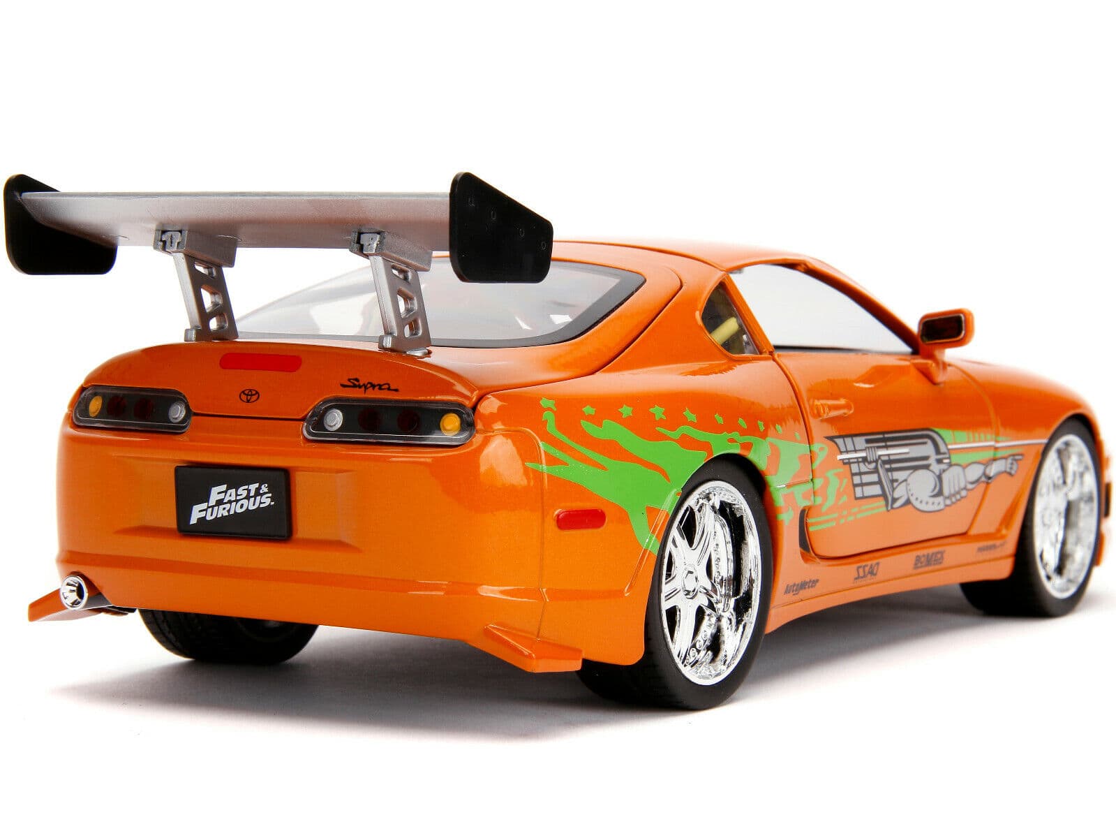Macheta auto Brian's Toyota Supra 1995 Movie Fast & Furious (2001) cu figurina 1:18 Jada - 5