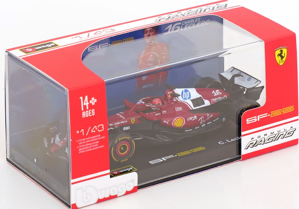 Macheta auto Ferrari SF-25 No.16 C. Leclerc (2025) 1:43 Bburago Signature - 3