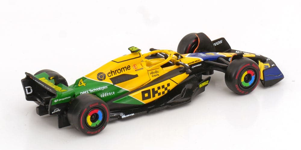 Macheta auto Mclaren MCL 38 #4 LANDO NORRIS 4th MONACO GP - SENNA 30th ANNIVERSARY LIVERY 2024 1:43 Bburago - 2