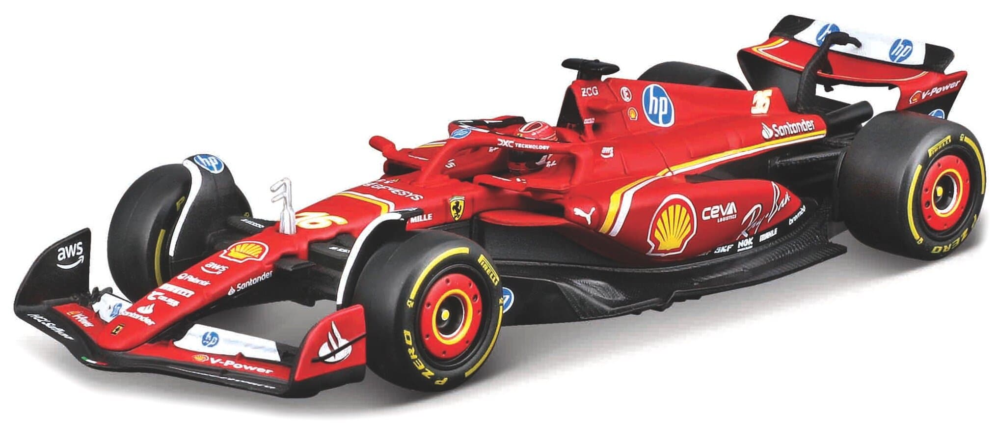Macheta auto Ferrari SF24  No.16  C.Leclerc (2024) 1:43 Bburago Signature