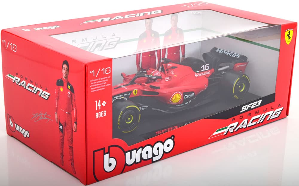 Macheta auto Ferrari SF23 #16 Formula 1 2023 Charles Leclerc  1:18 Bburago - 3