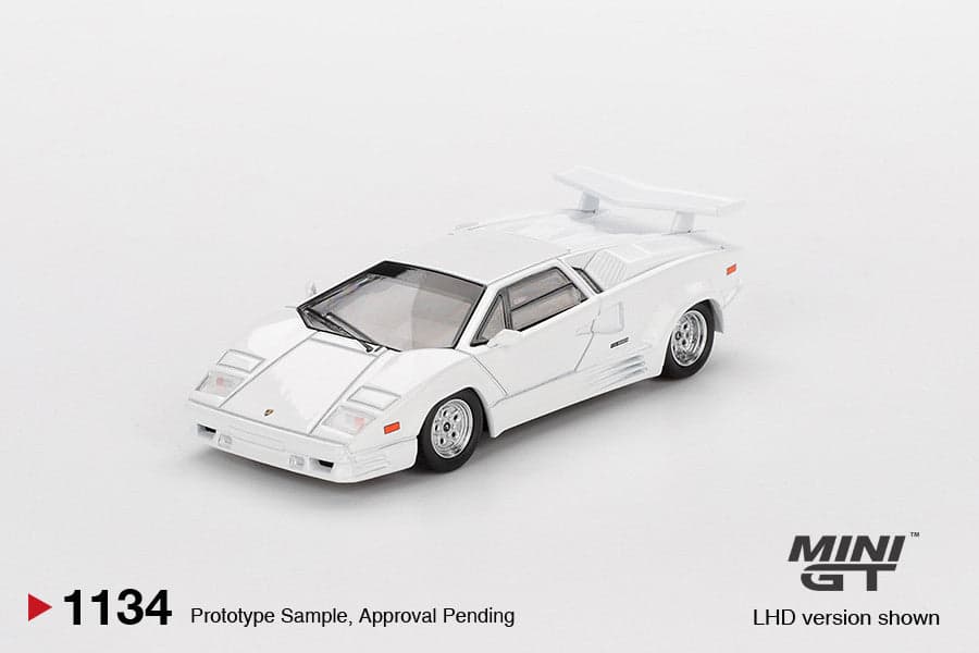 Macheta auto Lamborghini Countach 25th Anniversary, White, 1989 (LHD) 1:64 MIniGT