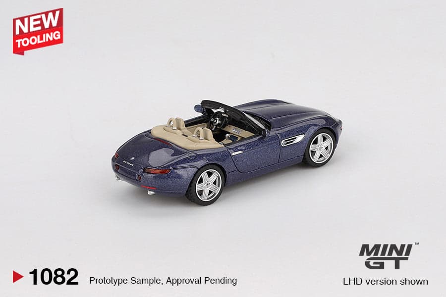 Macheta auto BMW Z8 Alpina Alpine Blue, 2023 (LHD) 1:64 MIniGT - 2