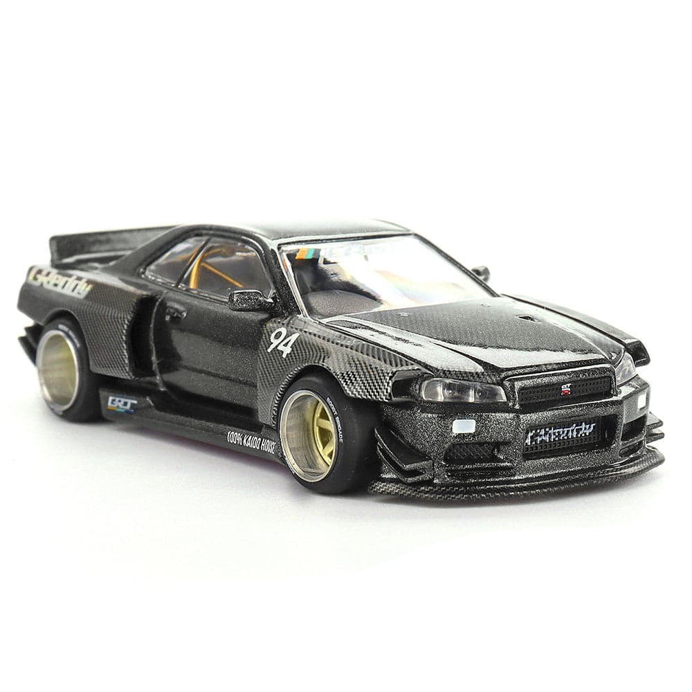 Macheta auto Nissan Skyline GT-R (R34) Kaido Works GReddy V2 1999 1:64 MIniGT /Kaido House