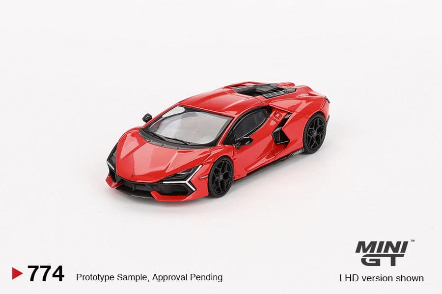 Macheta auto Lamborghini Revuelto Arancio Dac Lucido, Red, 2024 (LHD) 1:64 MIniGT