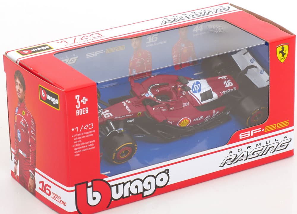 Macheta auto Ferrari SF-25 No.16 C. Leclerc (2025) 1:43 Bburago - 3