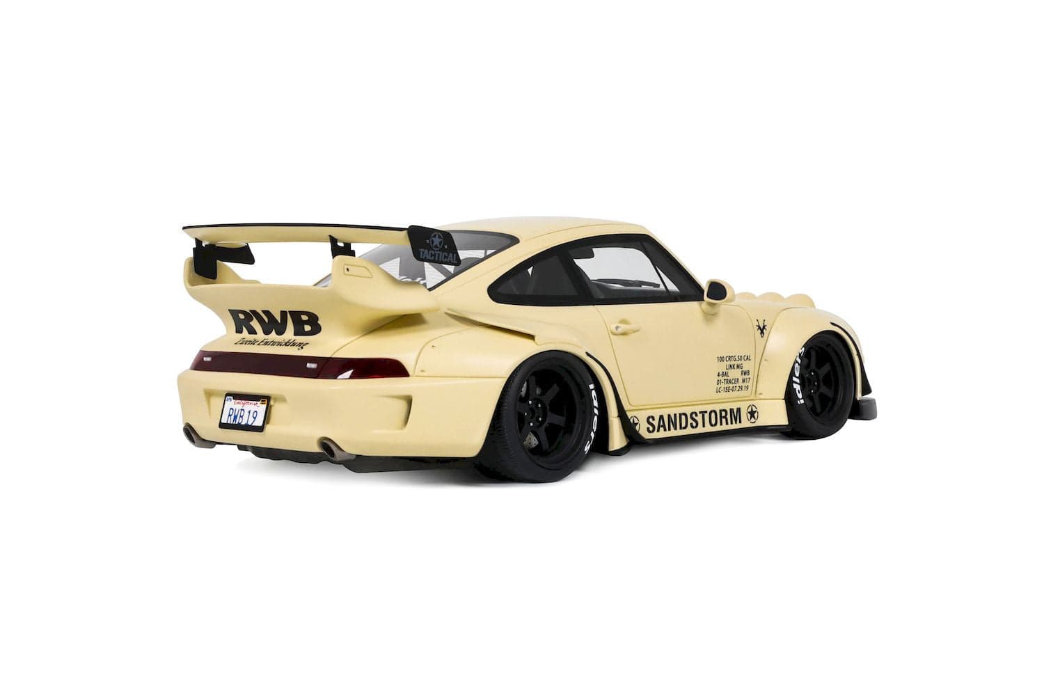 Macheta auto Porsche 911 RWB Sandstorm Sabds, Beige, 2023 1:18 GT Spirit - 2