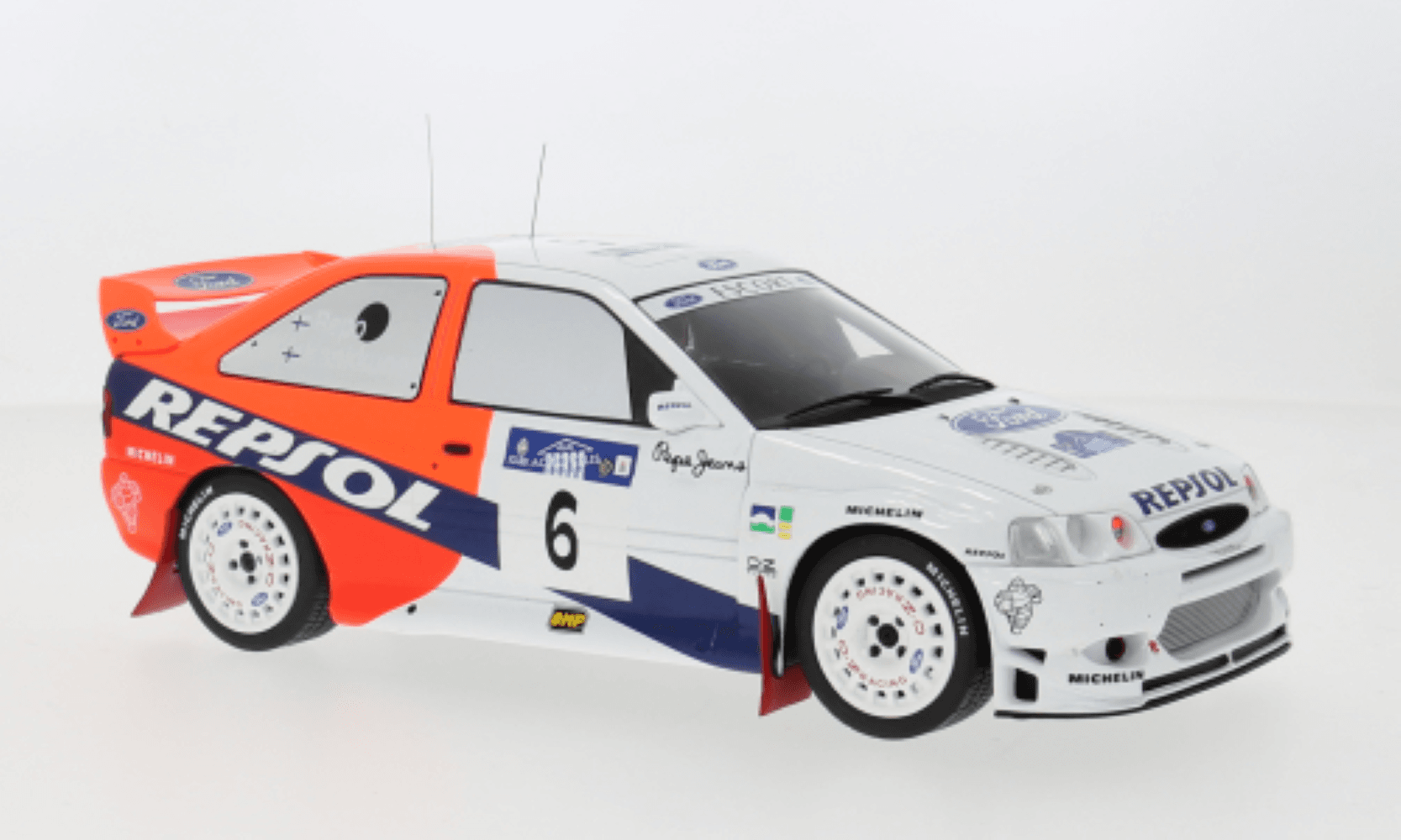 Macheta auto Ford Escort WRC, Akropolis, 1997, #6, 1:18 IXO