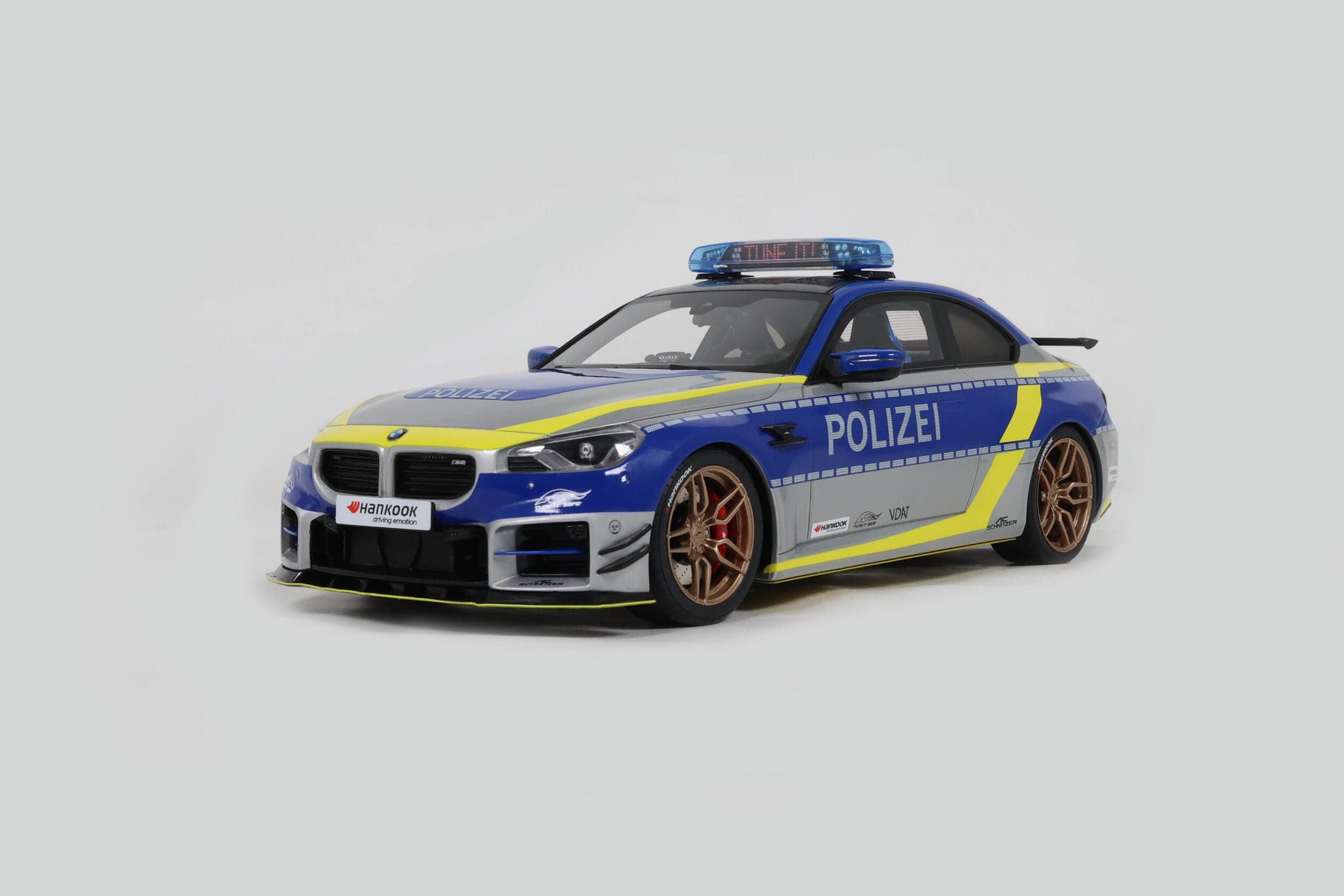 Macheta auto BMW M2 AC Schnitzer ACS2 Sport Polizei 2024 1:18 GT Spirit